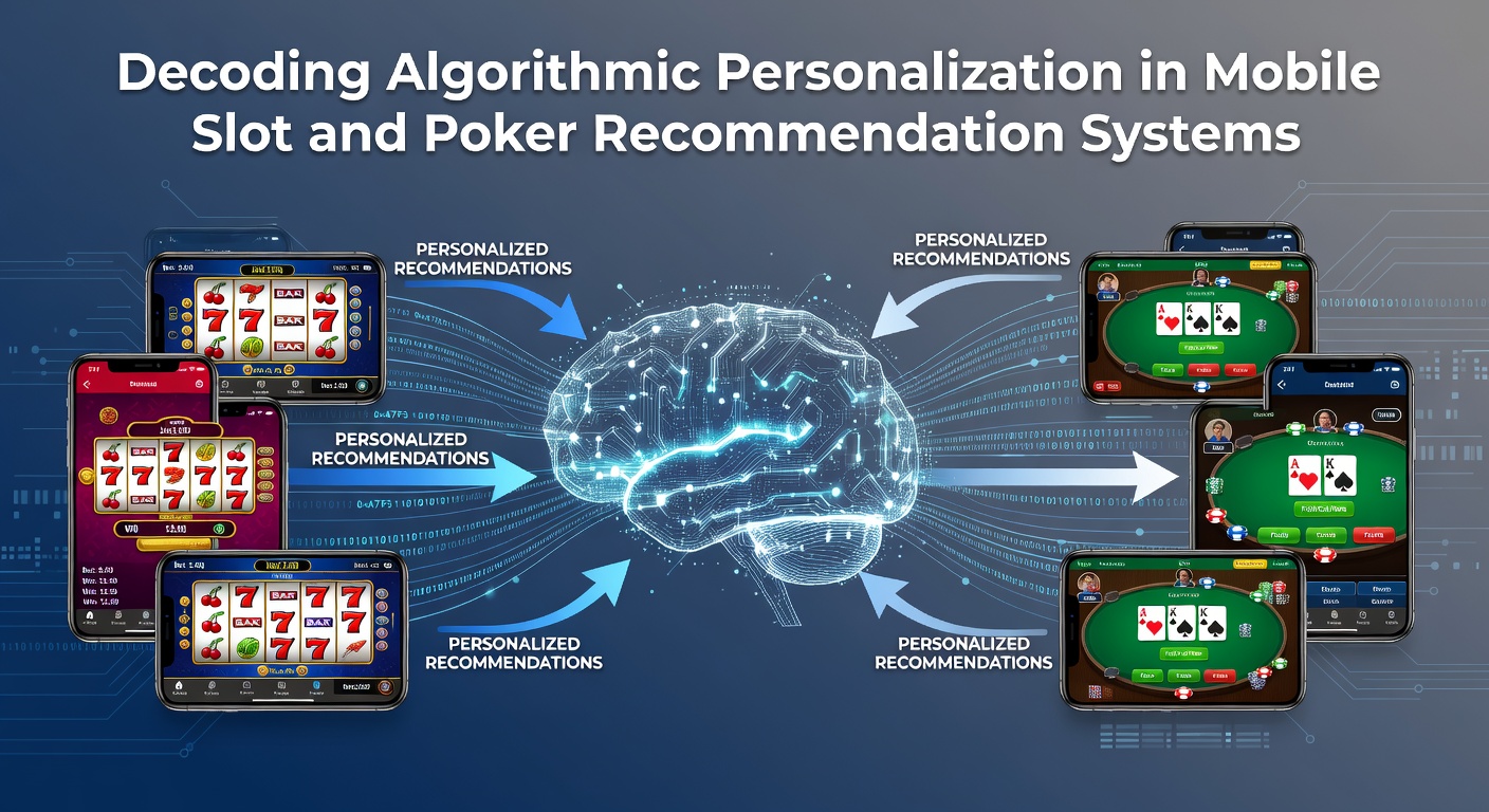 Mobile device displaying personalized slot game suggestions and poker tables in a recommendation interface
