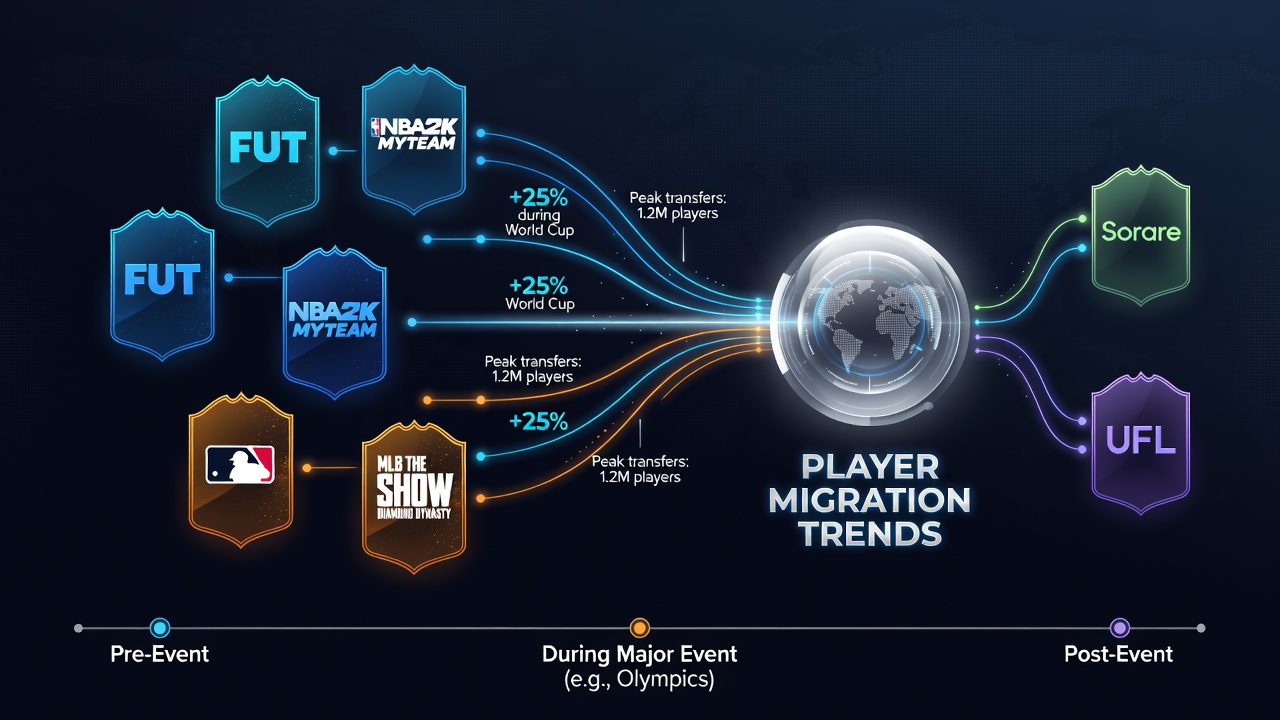 Digital card players switching platforms during live sports events